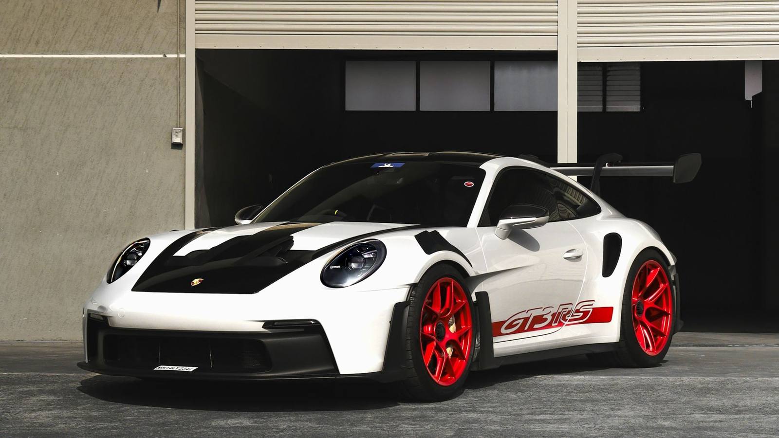 Porsche 911 GT3 RS, vue trois-quarts avant