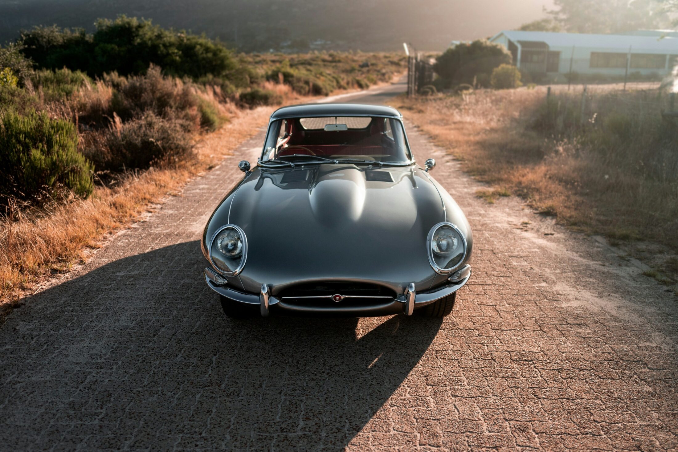 Jaguar Type E Série 1 grise, face avant